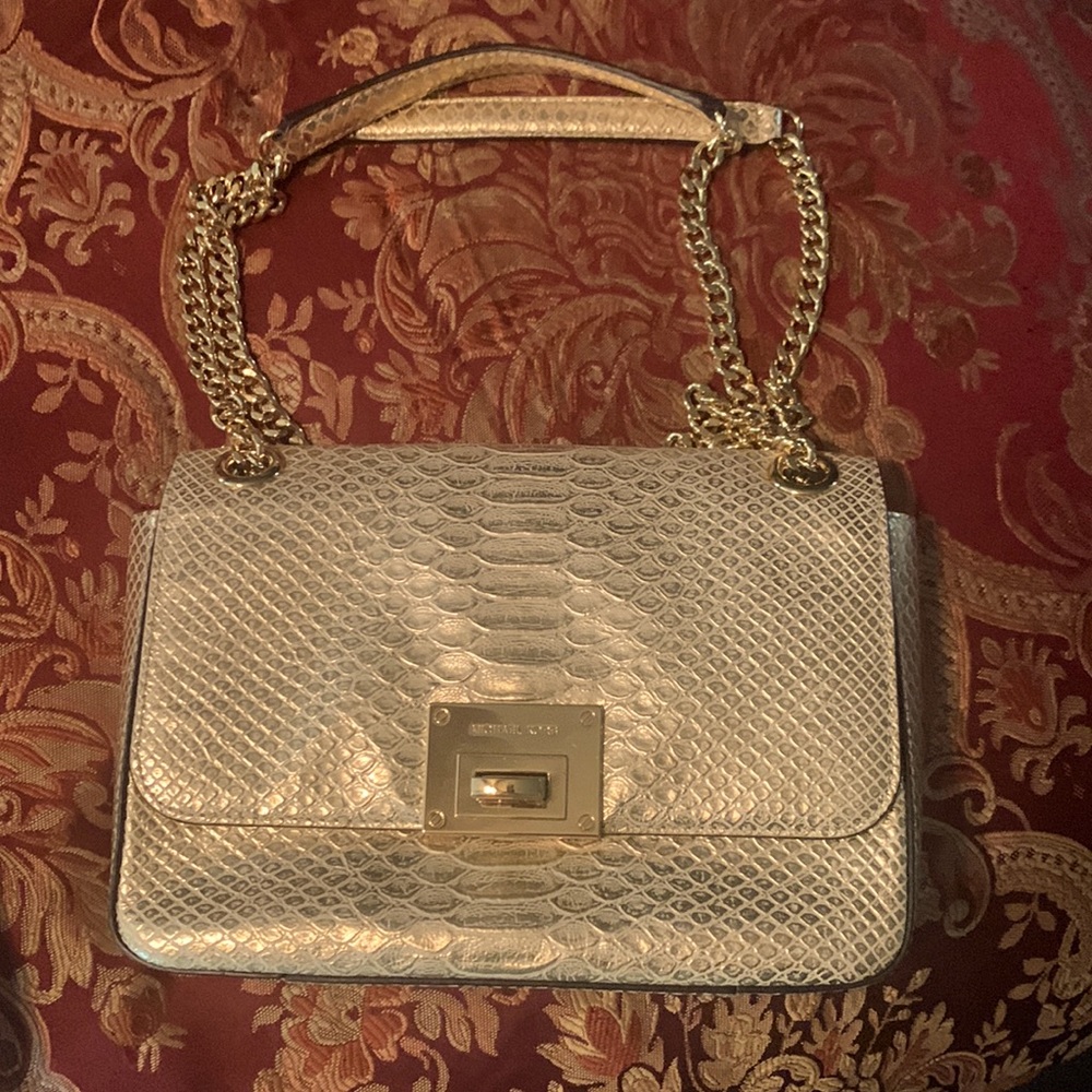 MK bag or crossbody gold chain straps convert from long or short length